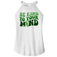 Be Kind To Your Mind Mental Health Awareness Ribbon Women's Perfect Tri Rocker Tank