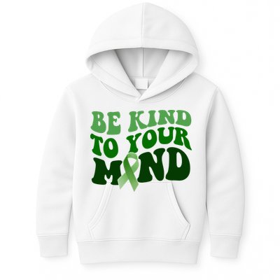 Be Kind To Your Mind Mental Health Awareness Ribbon Kids Hoodie
