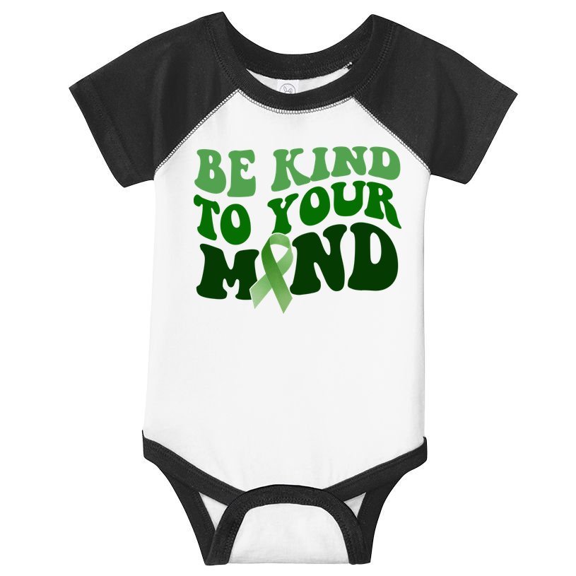 Be Kind To Your Mind Mental Health Awareness Ribbon Infant Baby Jersey Bodysuit