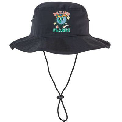 Be Kind To Our Planet Cute Retro Hippie Earth Bucket Hat