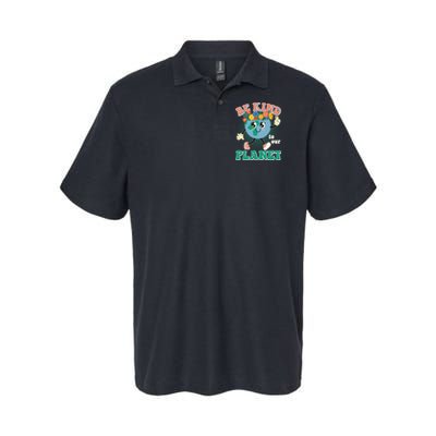 Be Kind To Our Planet Cute Retro Hippie Earth Polo