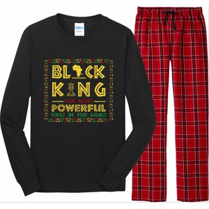 Black King The Most Powerful Piece In Game Black History Day Long Sleeve Pajama Set