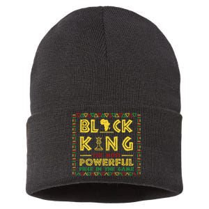 Black King The Most Powerful Piece In Game Black History Day Sustainable Knit Beanie