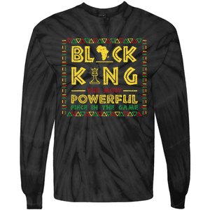 Black King The Most Powerful Piece In Game Black History Day Tie-Dye Long Sleeve Shirt