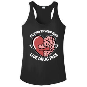 Be Kind To Your Mind Live Drug Free Ladies PosiCharge Competitor Racerback Tank