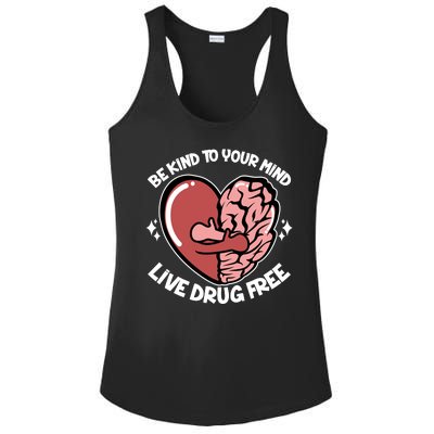 Be Kind To Your Mind Live Drug Free Ladies PosiCharge Competitor Racerback Tank