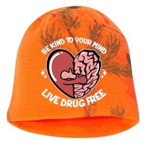 Be Kind To Your Mind Live Drug Free Kati - Camo Knit Beanie