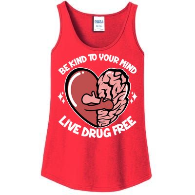 Be Kind To Your Mind Live Drug Free Ladies Essential Tank