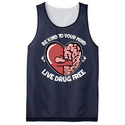 Be Kind To Your Mind Live Drug Free Mesh Reversible Basketball Jersey Tank