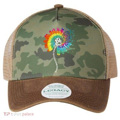 Be Kind Tie Dye Peace Flower Legacy Tie Dye Trucker Hat