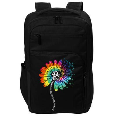 Be Kind Tie Dye Peace Flower Impact Tech Backpack