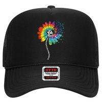 Be Kind Tie Dye Peace Flower Trucker Hat