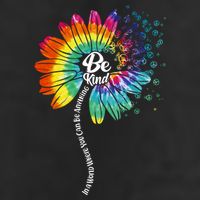 Be Kind Tie Dye Peace Flower Trucker Hat