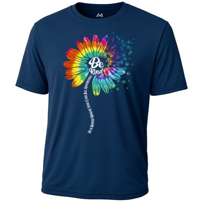 Be Kind Tie Dye Peace Flower Performance Shirt