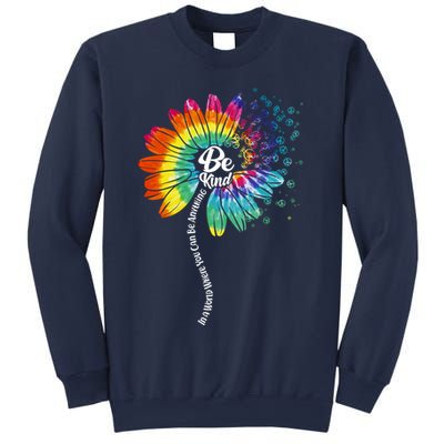 Be Kind Tie Dye Peace Flower Sweatshirt