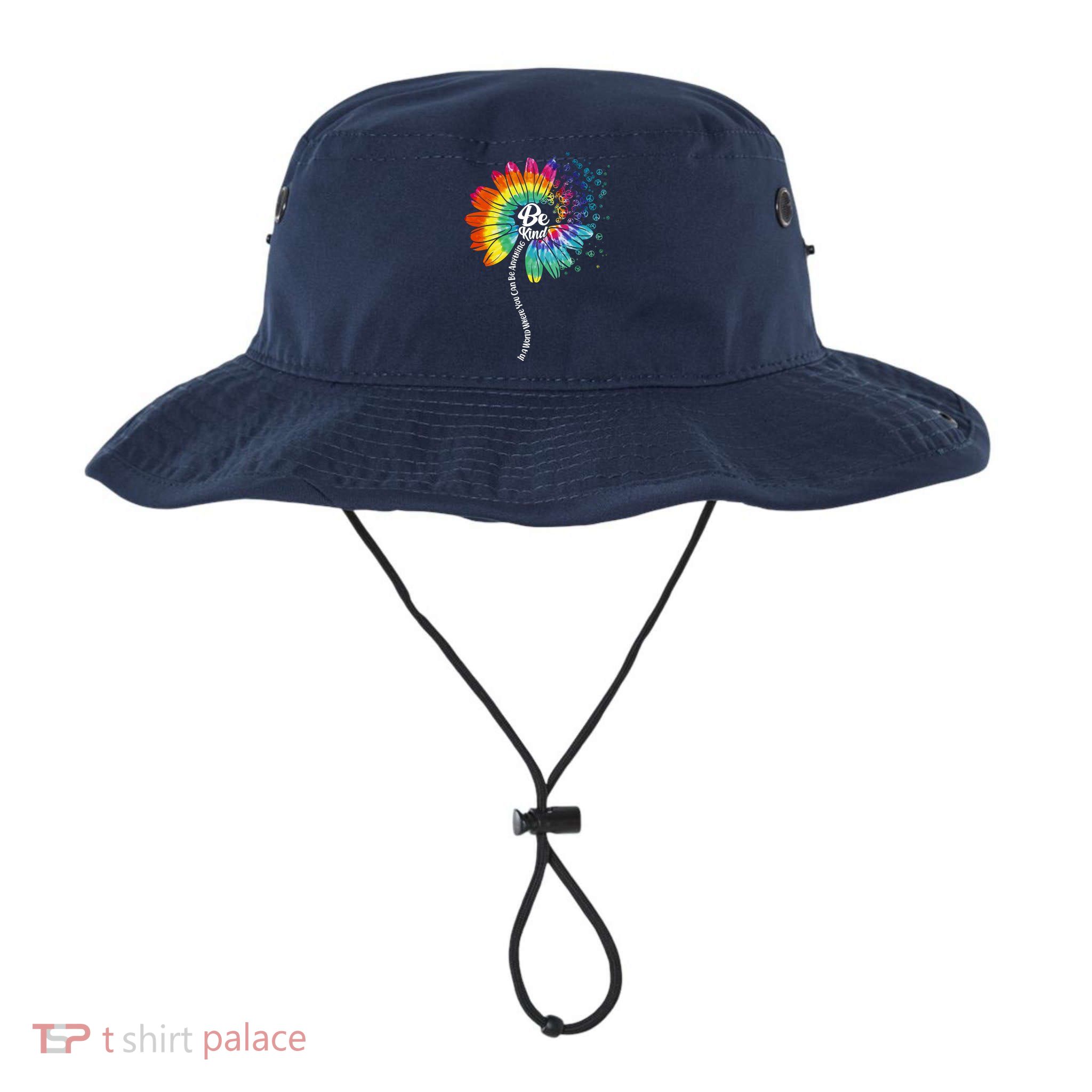 Be Kind Tie Dye Peace Flower Bucket Hat