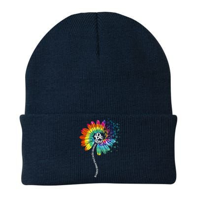 Be Kind Tie Dye Peace Flower Knit Cap Winter Beanie