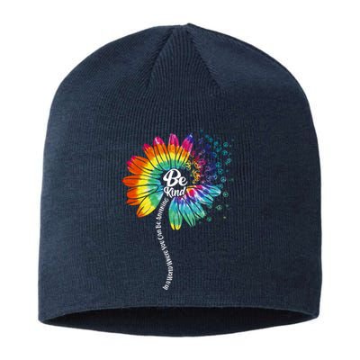 Be Kind Tie Dye Peace Flower Sustainable Beanie