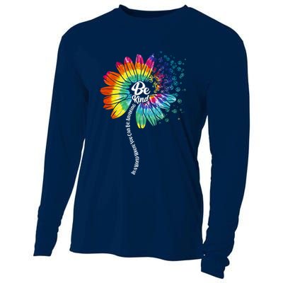 Be Kind Tie Dye Peace Flower Cooling Performance Long Sleeve Crew
