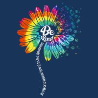 Be Kind Tie Dye Peace Flower Poster