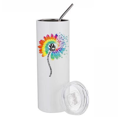 Be Kind Tie Dye Peace Flower Stainless Steel Tumbler