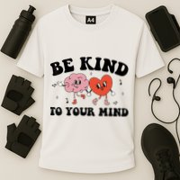 Be Kind To Your Mind Groovy Retro Mental Health Awareness Cooling Performance Crew T-Shirt