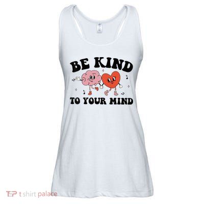 Be Kind To Your Mind Groovy Retro Mental Health Awareness Ladies Essential Flowy Tank