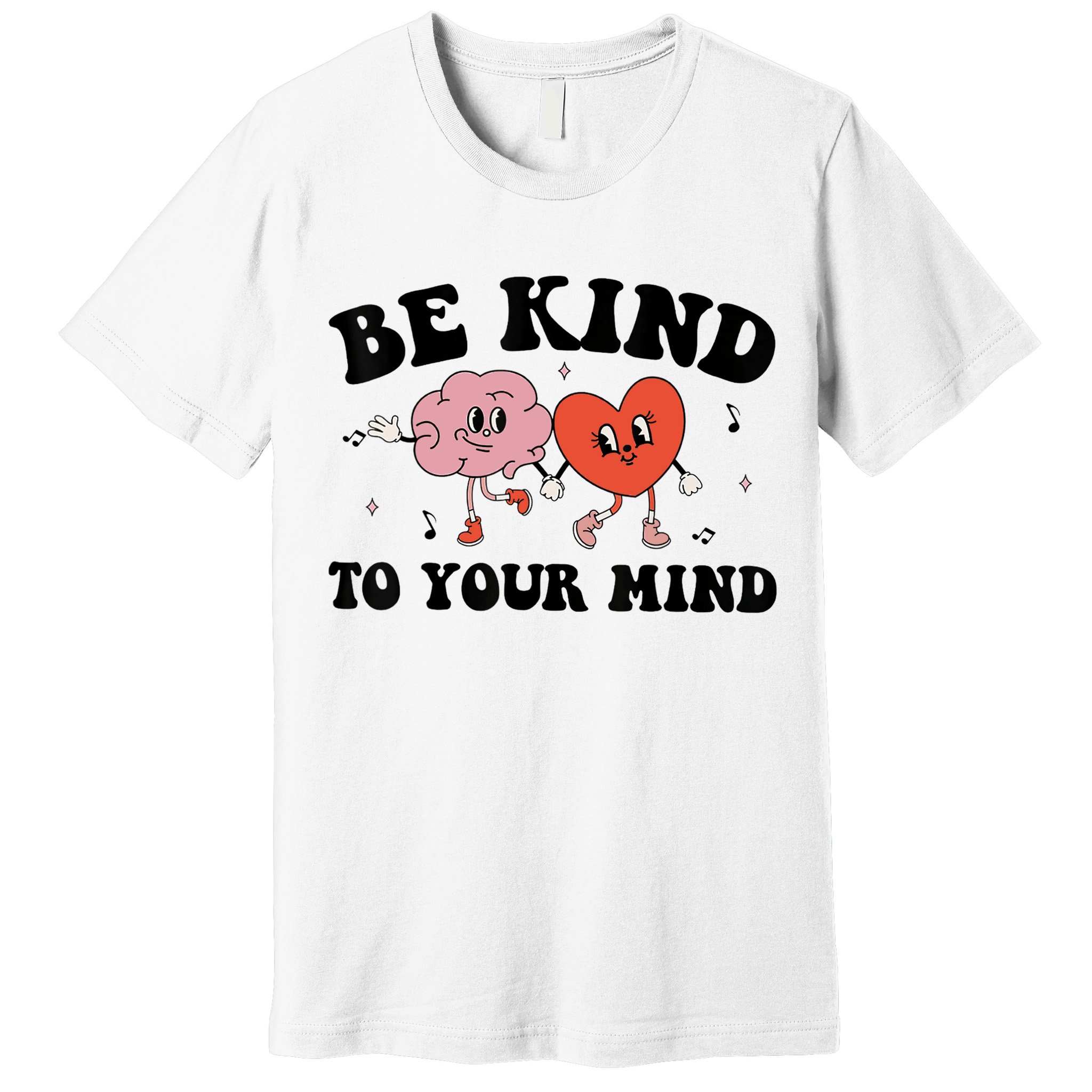 Be Kind To Your Mind Groovy Retro Mental Health Awareness Premium T-Shirt