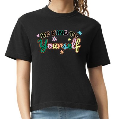 Be Kind To Yourself Colorful Self Love Comfort Colors Boxy T-Shirt