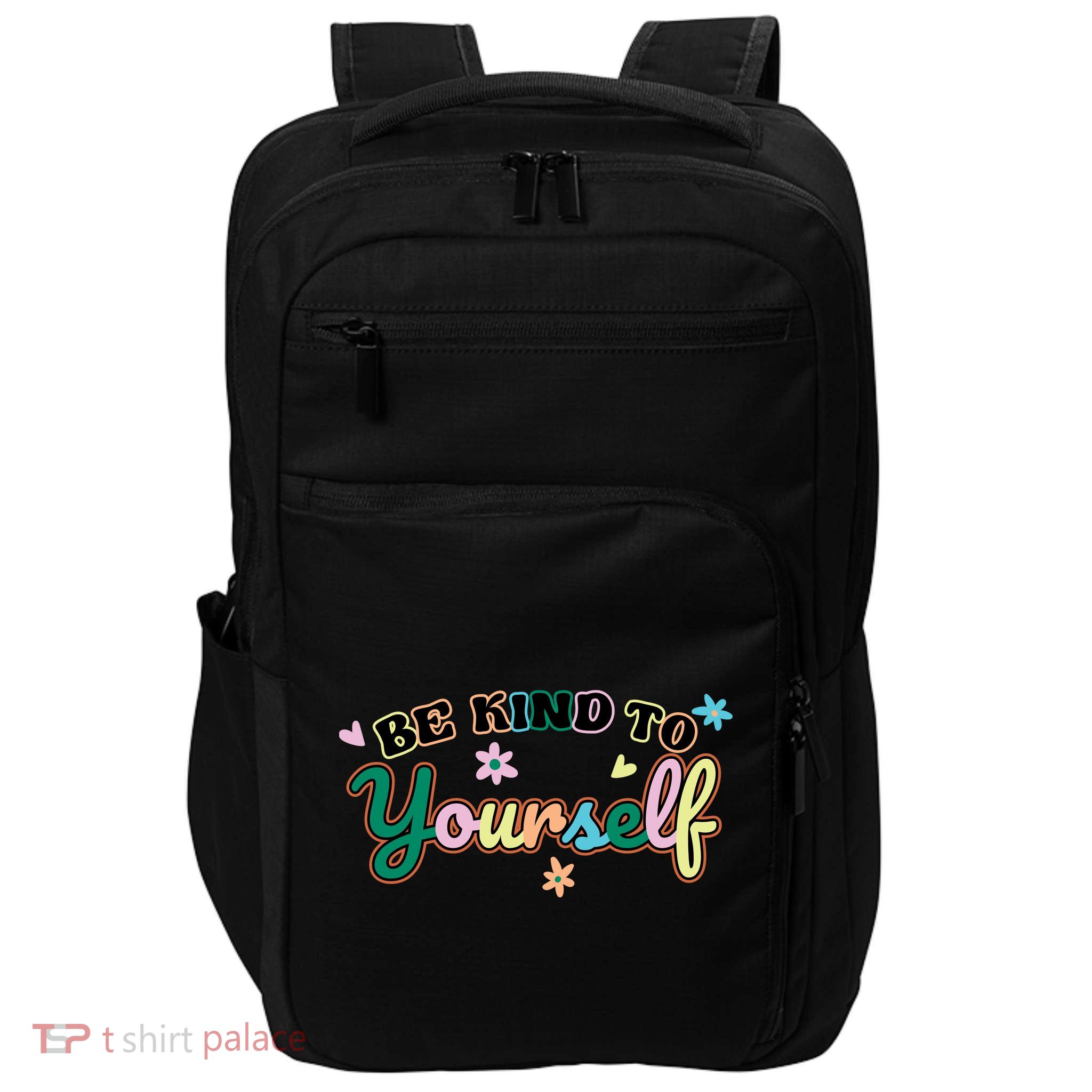 Be Kind To Yourself Colorful Self Love Impact Tech Backpack
