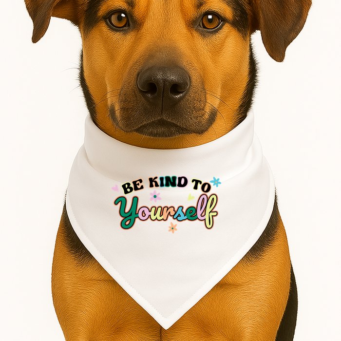 Be Kind To Yourself Colorful Self Love USA-Made Doggie Bandana
