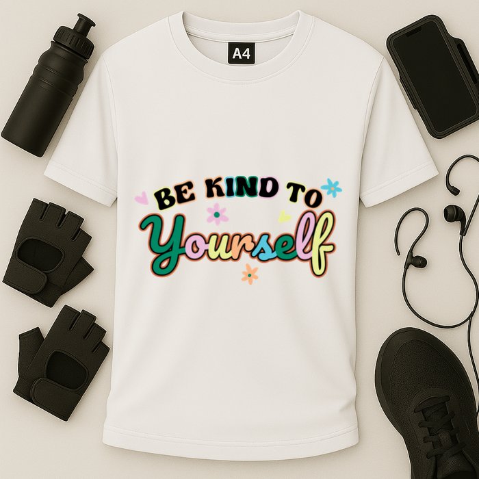 Be Kind To Yourself Colorful Self Love Performance Shirt