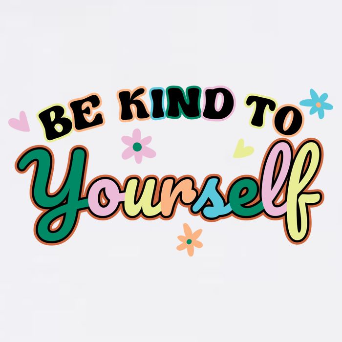 Be Kind To Yourself Colorful Self Love Button