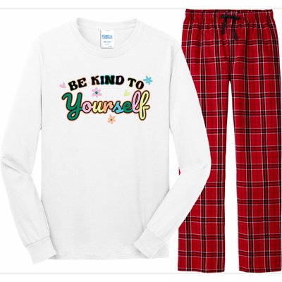 Be Kind To Yourself Colorful Self Love Long Sleeve Pajama Set