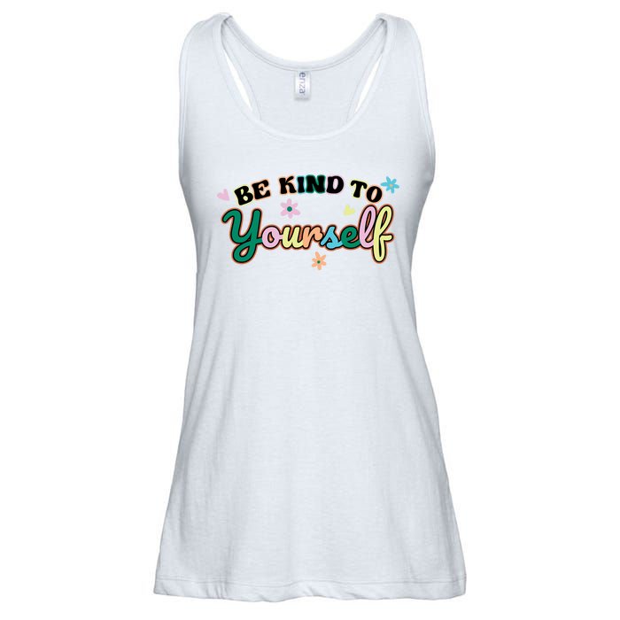 Be Kind To Yourself Colorful Self Love Ladies Essential Flowy Tank