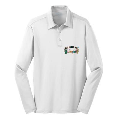 Be Kind To Yourself Colorful Self Love Silk Touch Performance Long Sleeve Polo