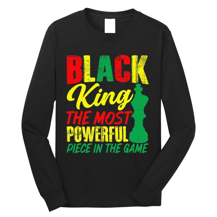 Black King The Most Powerful Piece in The Game Long Sleeve Shirt