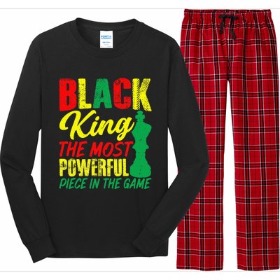 Black King The Most Powerful Piece in The Game Long Sleeve Pajama Set