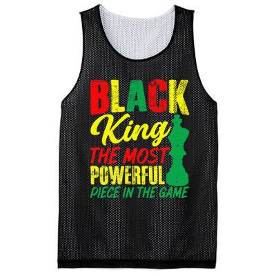 Black King The Most Powerful Piece in The Game Mesh Reversible Basketball Jersey Tank