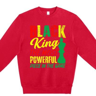 Black King The Most Powerful Piece in The Game Premium Crewneck Sweatshirt