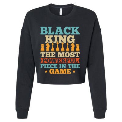 Black King The Most Powerful Piece In The Game Cropped Pullover Crew