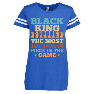 Black King The Most Powerful Piece In The Game Enza Ladies Jersey Football T-Shirt