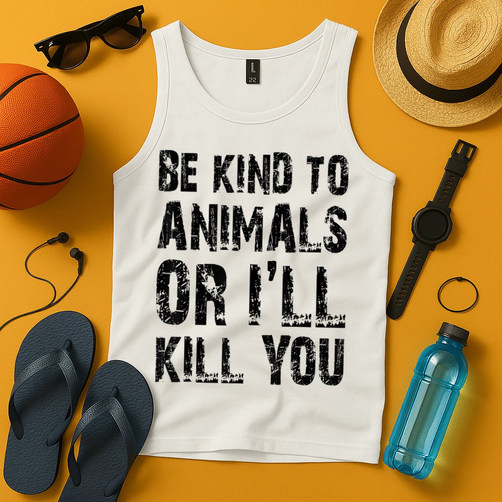 Be Kind To Animals Or I'll Kill You Animal Rights Lover Tank Top