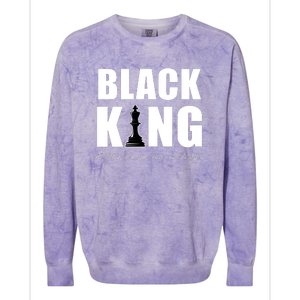 Black King The Most Powerful Piece In The Game African Pride Colorblast Crewneck Sweatshirt