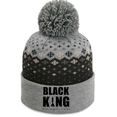 Black King The Most Powerful Piece In The Game African Pride The Baniff Cuffed Pom Beanie