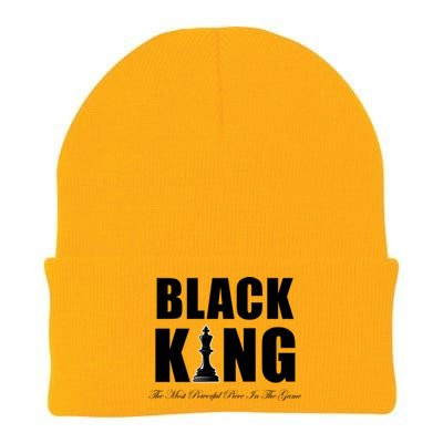 Black King The Most Powerful Piece In The Game African Pride Knit Cap Winter Beanie