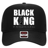 Black King The Most Powerful Piece In The Game African Pride High Crown Mesh Back Trucker Hat