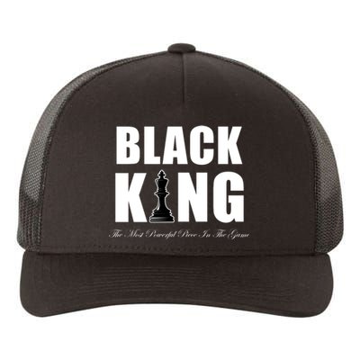 Black King The Most Powerful Piece In The Game African Pride Yupoong Adult 5-Panel Trucker Hat