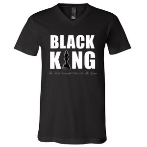 Black King The Most Powerful Piece In The Game African Pride V-Neck T-Shirt