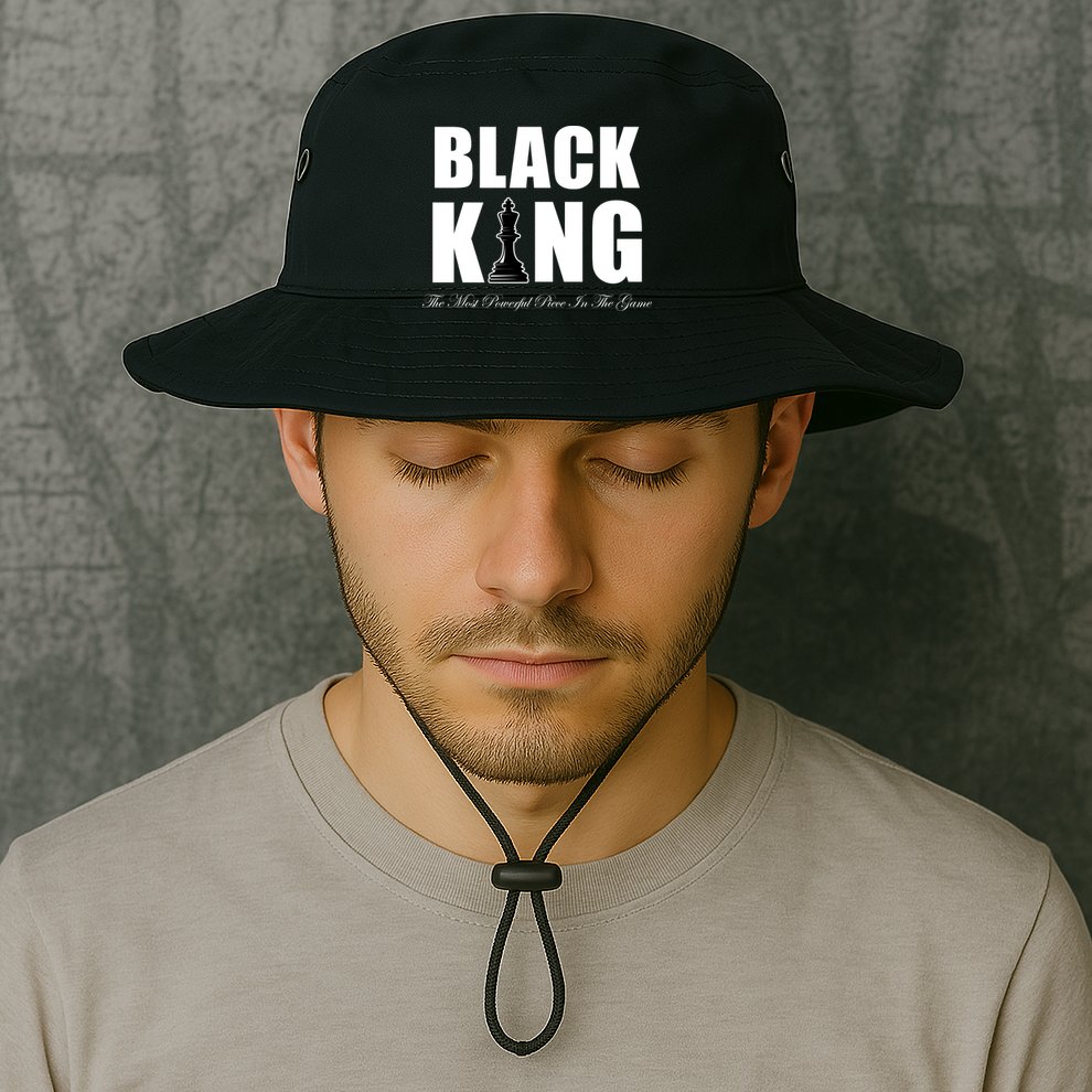 Black King The Most Powerful Piece In The Game African Pride Bucket Hat